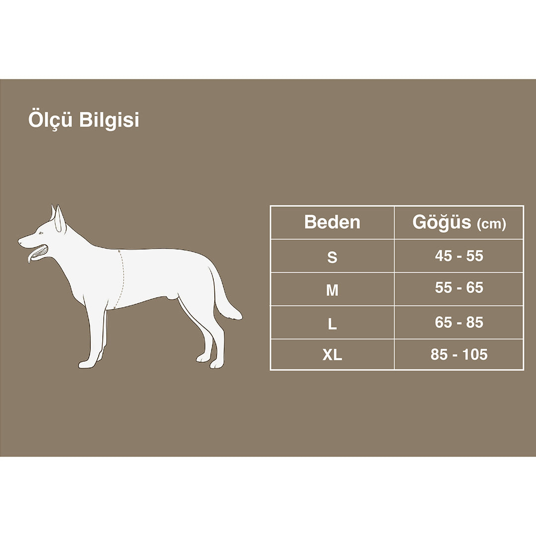 Cordura Kumaşlı, Cepli Gri Göğüs Tasması