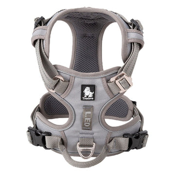Alüminyum D-Halkalı, Ergonomik, Gri Göğüs Tasması
