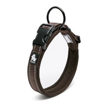 Yumuşak Süngerli, Mesh Kahverengi Boyun Tasması