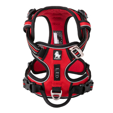 Alüminyum D-Halkalı, Ergonomik, Kırmızı Göğüs Tasması