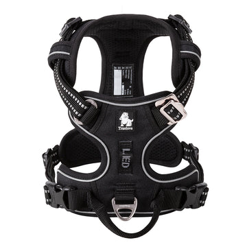 Alüminyum D-Halkalı, Ergonomik, Siyah Göğüs Tasması