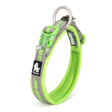 Yumuşak Naylon Dokumalı, Yeşil-Gri Boyun Tasması