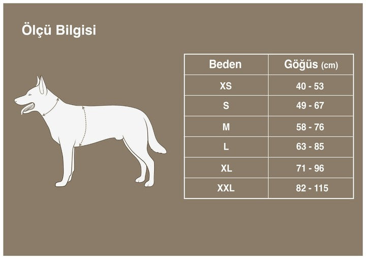 Oxford Kumaşlı, Esnek Yumuşak Süngerli Kahverengi Göğüs Tasması